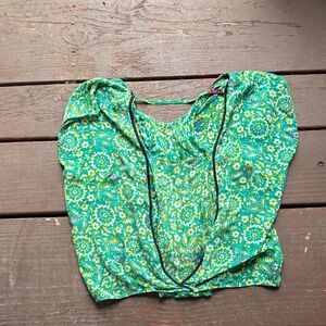 Floral Green Women's Top